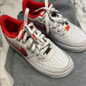 Nike White and Red Sneakers